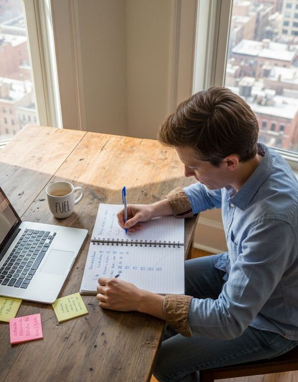 Solopreneur organizing business planning checklist