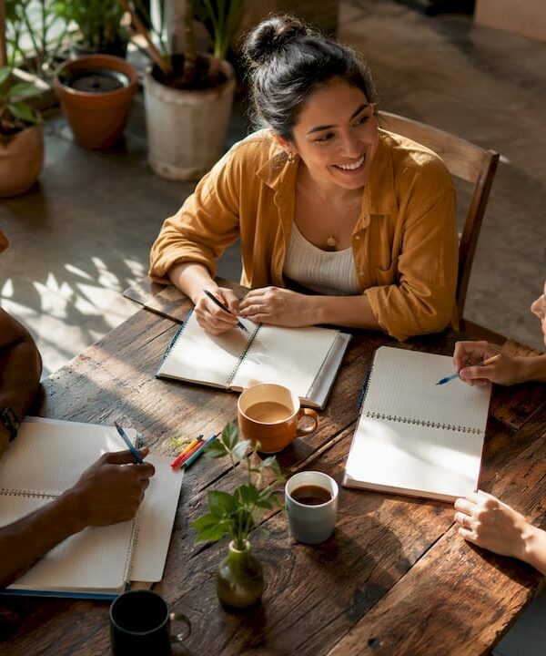 Solopreneur collaborating with community members