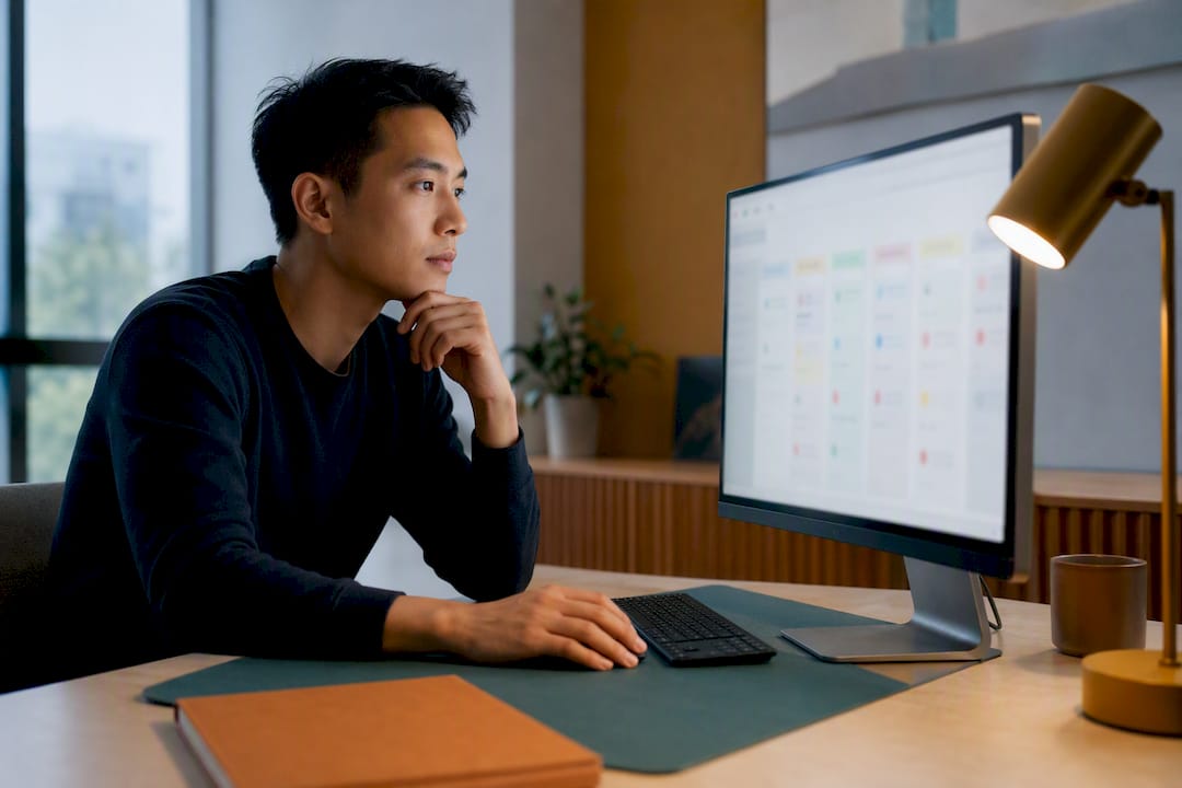 Solo founder comparing CRM workflows