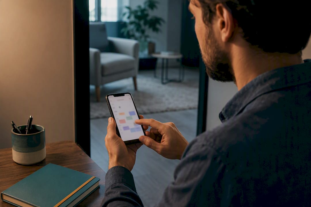 Consultant testing an online booking