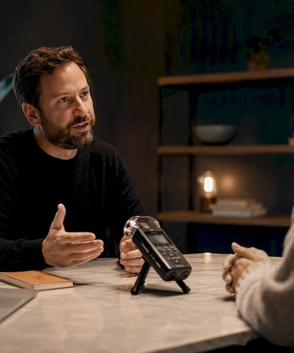 Solo consultant conducting customer interview