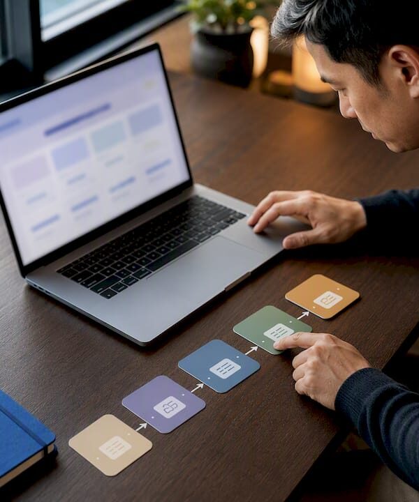 Solopreneur validating an AI workflow