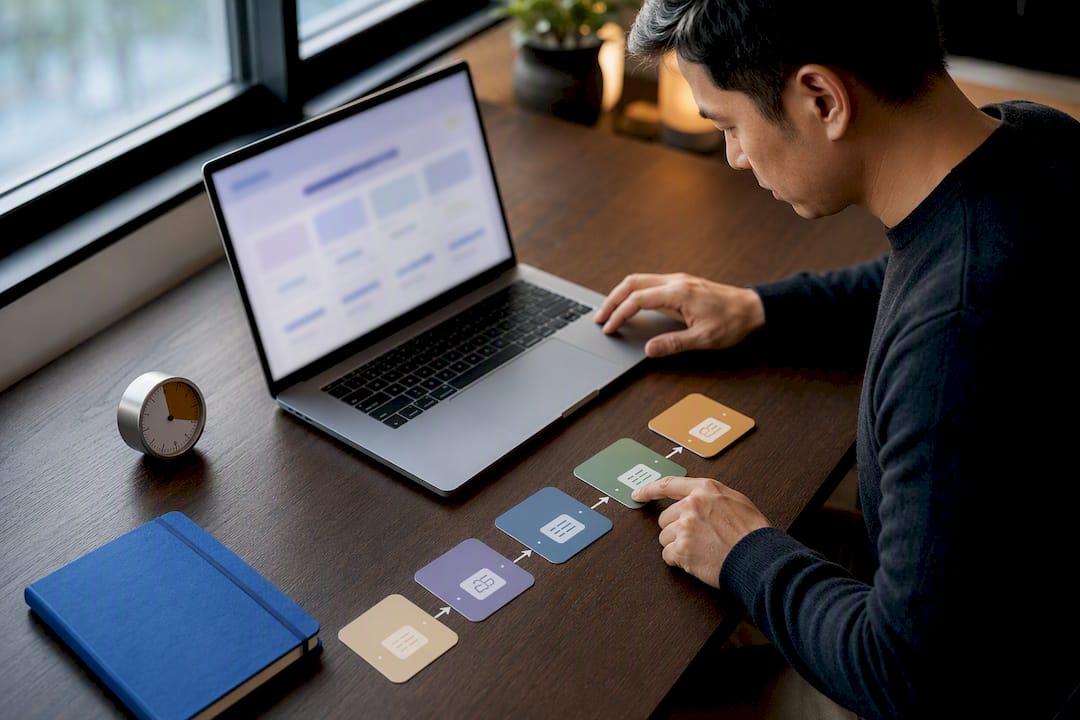 Solopreneur validating an AI workflow